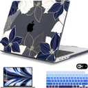 Mektron Case for 2026 M5 MacBook Pro 16 inch A3429 A3428 M4 A3403 A3186 M3 A2991 M2 A2780 M1 A2485 (2021-2025) Pro/Max with Liquid Retina XDR, Hard Shell Plastic Laptop Cover, Gold line Lily