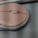 FD iK6630 Wireless Keyboard and Mouse Combo  2.4GHz USB Cordless, Cute Round Keys, Quiet and Slim Set for Laptop, Computer, TV, and Mac  Salmon Pink & White