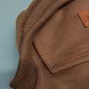 2 Pack Dog Hoodie Warm Hood Dog Sweater Cold Weather Small Dogs Sweatshirt Comfort Pet Clothes for Small Medium Dogs with Pockets Cats Chihuahua Clothes for Male Female Girl Boy Sporty Daily Wear (M (Back: 11.4", Chest: 16.9"), Coffee+Khaki)