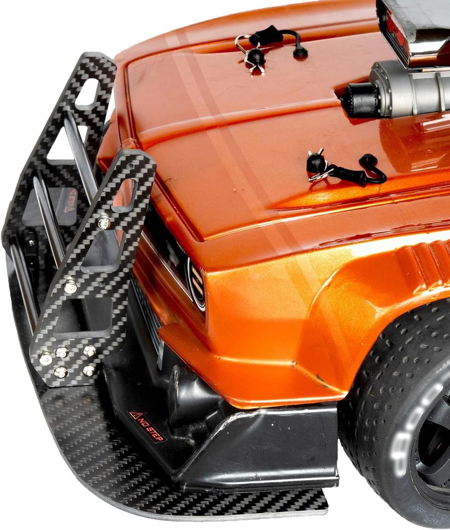 Front Bumper Bottom Plate Protective Bar Chassis Armor for ARRMA 6S 1/7 Infraction/Felony,Protective Front Bumper with mounting Screws,CF Front Splitter Upgrade Part Replace of ARA320520