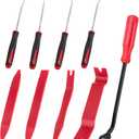 Auto Trim Removal Tool Set Pry Tool Kit, Door Panel Removal Tool, Fasteners Remover,Automotive Hook Set, Car Auto Oil Seal/O-Ring Seal Gasket Mini Precision Hooks - 9pcs Red