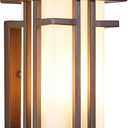 Oil Rubbed Bronze Porch Light Dusk to Dawn Outdoor Sconce Matte Brown Wall Lantern with Frosted Glass Outside House Lighting Waterproof Exterior Light Fixture for Patio Yards Garage Front Door