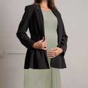 OUGES 2025 Fall Sweater Dress for Women Crew Neck Long Sleeve Knit Lightweight Casual Dresses (Small, Gray Green)