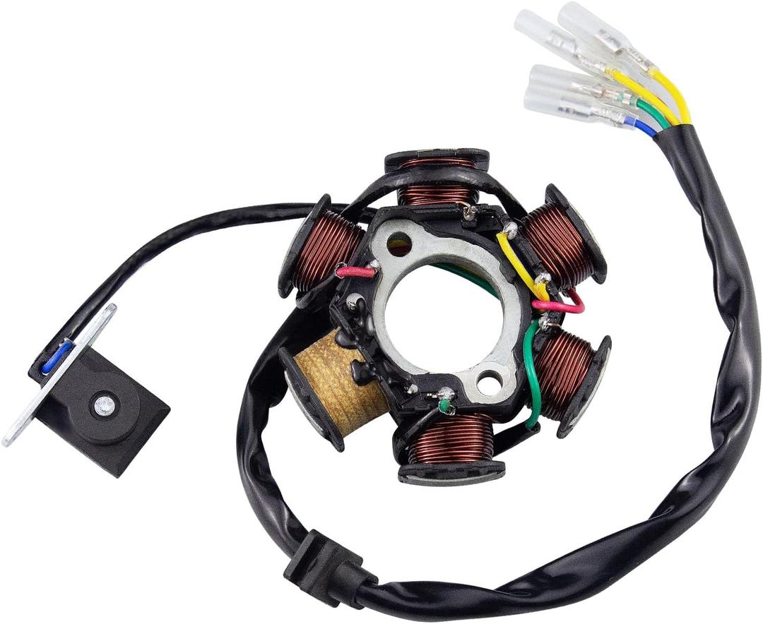 6-Coil Magneto Stator Ignition Generator Aftermarket Replacement Parts Fit for GY6 50cc 70cc 90cc 110cc 125cc Moped ATV Dirt Bike.