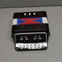 Kids Accordion, 10 Keys Control Mini Accordion Toy Gifts Easy to Play for kids Children Beginners Lightweight Musical Instrument Development Fit for 3 years and over(black)