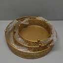 Hedume 3 Pack Cake Stand, Round Metal Cake Stands, 8" 10" 12" Dessert Display Cupcake Stands, Wedding Brithday Party Celebration Dessert Cake Display Plates-Gold