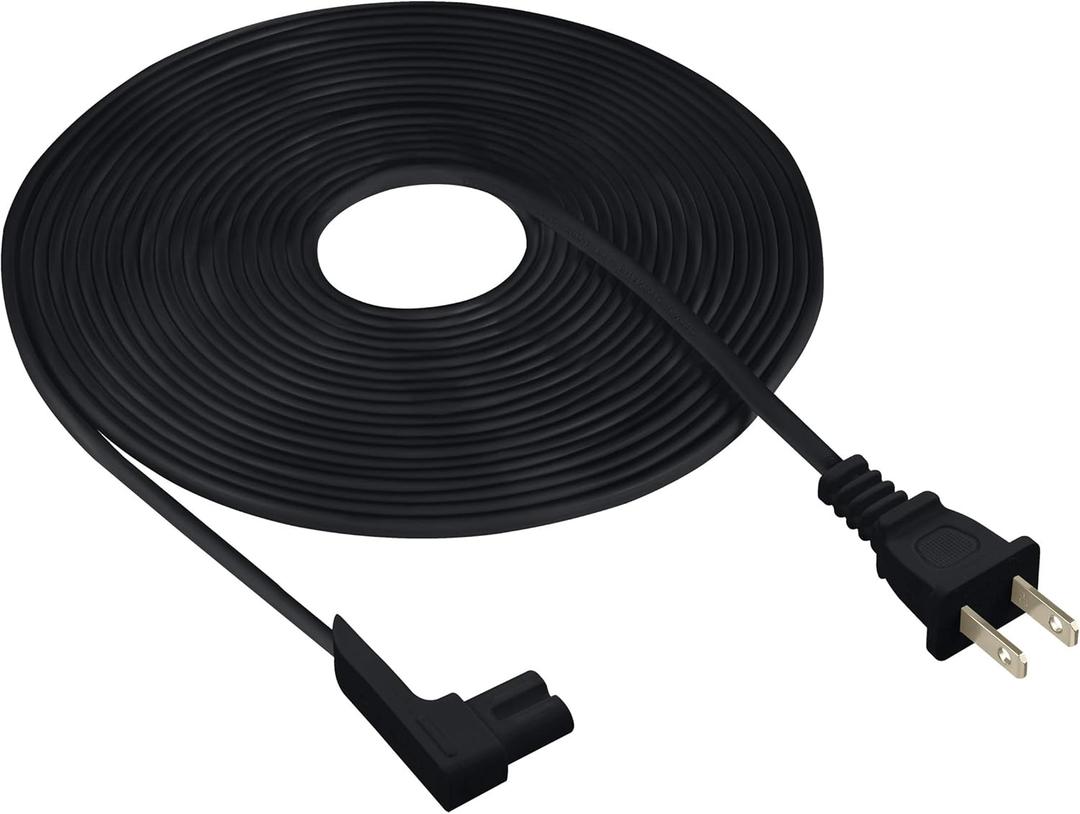 25-Foot Power Cord Compatible with Sonos One, Sonos One SL, Sonos Play-1 Speakers - Power Plug Cable (Extra Extra Long, Black)