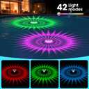 2026 Upgrade Solar Pool Chlorine Floater 3 Inch Tablets(1 Pack), 1800mAh Floating Pool Lights with Remote, 42 Lighting, Timer Function, IP68 Waterproof for Inground/Above Ground Pool, Pool Party, SPA