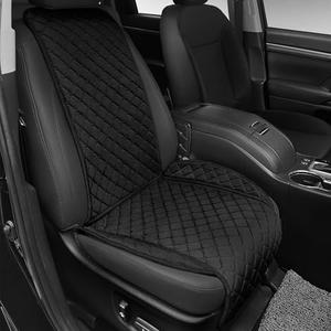 surpassme Comfortable Car Seat Covers Universal 2 Front Seat Covers for Car Accessories, Padded Car Interior Covers for Automotive, SUV, Truck, and Van(Black)