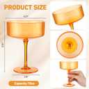 36 Pcs Plastic Coupe Glasses 10oz Reusable Ribbed Martini Glasses Shatterproof Champagne Tower Unbreakable with Stem for Espresso Martini Whiskey Margarita Birthday Party Bar Home Wedding(Amber)
