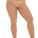CozyWow Plus Size Tights for Women 80D Soft Solid Color Semi Opaque Pantyhose High Waist 1X 2X 3X 4X (XX-Large, 1 Pair-suntan)