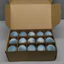 30 Pcs 2.4 Inches Velvet Christmas Ball Ornaments, Shatterproof Dusty Blue Flocked Bulbs Decorations Set, Retro Decorative Hanging Plastic Ornaments for Xmas Tree Holiday Party Décor