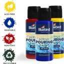 2 x BLUEBIRD Acrylic Pouring Paint, Black, 3.4 Fl Oz - Easy To Use & Ready To Pour Acrylic Paint for Canvas, Paper, Wood