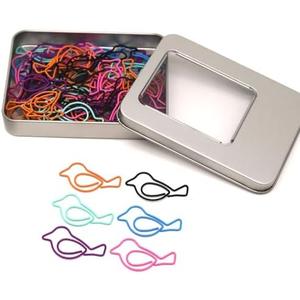 NELJIBEHU 60 Pcs Cute Bird Paper Clips Mixed Color, Bird Lover Gifts for Women, Fun Bird Office Supplies