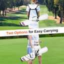 Lightweight Golf Stand Bag, 4-Way Full-Length Dividers, Holds Up to 10 Clubs, 3.7 lbs Golf Bag with Dual Straps & Stand for Driving Range, Par 3, and Standard Courses