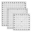 3 Non-Slip Square Quilt Template Rulers - 8.5", 10.5", 12.5"