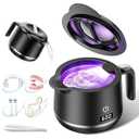 Ultrasonic Retainer Cleaner Machine: Dental Cleaning Pod for Denture/ Mouth Guard/ Aligner/ Night Guard/ Braces/ Toothbrush Heads/ Jewelry - 45kHz Retainer Cleaner with Digital Timer & 200ML