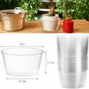 Tebery 50 Pack Clear Plastic Plant Saucer Drip Tray for Pots, 6 Inch Deep Flower Pot Saucers Water Catcher Tray Watering Trays for Plants Indoors and Outdoor