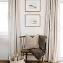 100% Blackout Shield Linen Blackout Curtains for Bedroom 84 Inches Long, Back Tab/Rod Pocket Living Room Drapes, Thermal Insulated Blackout Curtains 2 Panels Set, 50" W x 84" L, Cream