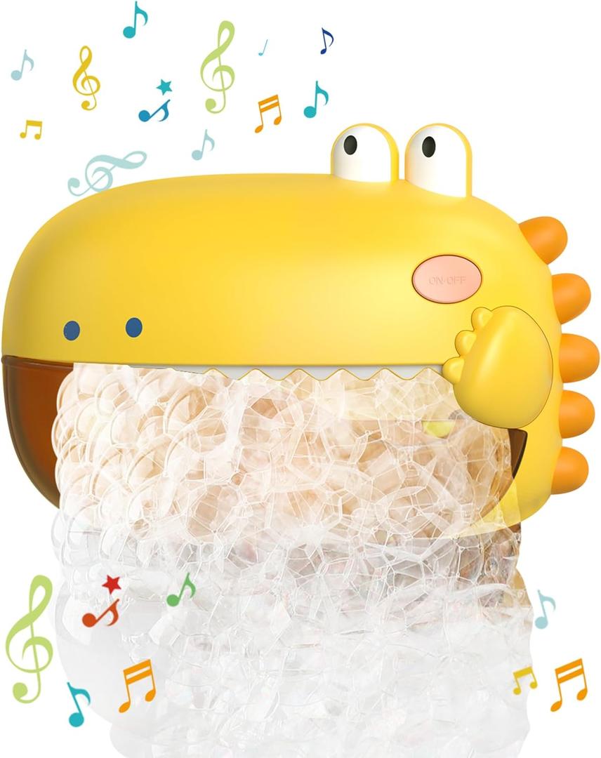 Lehoo Castle Baby Bath Toys, Automatic Bath Bubble Machine, Dinosaur Bathtub Bubble Maker with 12 Songs, Bathtime Shower Bathtub Toys for Toddlers, Gift for Boys Girls