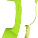 Retro 3.5mm Telephone Handset Cell Phone Receiver Mic Microphone Speaker for iPhone iPad Mobile Phones Cellphone Smartphone (Green)