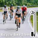 BuleVina Bike Quill Stem 22.2mm x 300mm Clamp 25.4mm Aluminum Alloy and Steel Gooseneck Shape 1 Bolt Road Bicycle Handlebar Stem Y Clamp for Fixed Gear (300mm/11.8 Inch Length)