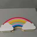 Bright Creations Rainbow Wooden Pen Holder for Desk Accessories, Cute School Supplies (12.6 x 5.04 x 2.32 In)