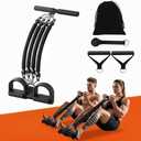 2026 Upgrade Multifunction Foot Pedal Resistance Band with Handle, Adjustable 4-Tube Ankle Puller for Full Body Exercise, Core & Leg Training – Men & Women