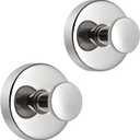 Suction Cup Hooks for Hanging, for Shower, Bathroom Shower for loofah for Glass Windows, Mirror, Tile, Adhesive Towel Hooks for Hanging Bath Ball, Robe, Towel, (Chromed, 2Pack)