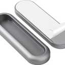 5 Pack Stick on Handle 4 inch Adhesive Handles Gray barn Door Finger pulls for Window Modern Self Adhesive Closet Drawer pulls Adhesive Sliding Shower Glass Door pulls Balcony