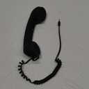 Retro 3.5mm Telephone Handset Cell Phone Receiver Mic Microphone Speaker for iPhone iPad Mobile Phones Cellphone Smartphone (Black)