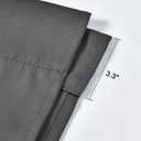 DONREN Balloon Shades Blackout Tie Up Curtain Valance - Adjustable Thermal Insulated Kitchen Window Curtain (Medium Grey 34 W x 63 inches Long,1 Panel)