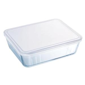 Pyrex Glass Food Storage Container, Freezer Dishwasher Microwave Safe, 
4.5 x 6.5 x 2 In