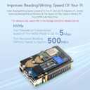 Waveshare PCIe to 2-CH M.2 HAT, Compatible with Raspberry Pi 5, Support M.2 NVMe Solid State Drive 2230 2242 2280, High-Speed Reading/Writing
