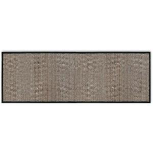 Artoid Mode Washable Non Skid Kitchen Rugs and Mats Doormat, Absorbent Door Mat Rugs for Kitchen Floor Front of Sink Hallway Black 17x47 Inch