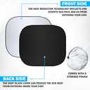 Autovir Car Windshield Sun Shade Foldable | Front Windshield Shade for Sun, Heat and UV Rays | Sunshade for Car Front Window and Interior Sun Protection | Medium (28 x 31 inches)