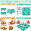 Logical Road Builder Games, STEM Family Board Game, Large Educational Smart Brain Teasers Puzzles Toys, Preschool Learning Early Montessori Birthday Gifts for Kids Boys Girls Age 4-8 Year Old