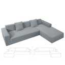 ZNSAYOTX Stretch Sectional Couch Covers New-Houndstooth Texture, Thick Slipcovers with Elastic Bottom for L Shape Sectional Sofa, 2 Pcs Pet Friendly Universal Protector (Chaise or Sofa), Light Grey