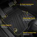 All Weather Floor Mats Custom Fit for Toyota Camry 2025- Waterproof Heavy Duty Anti-Slip Car Mats, 1st & 2nd Row Full Black