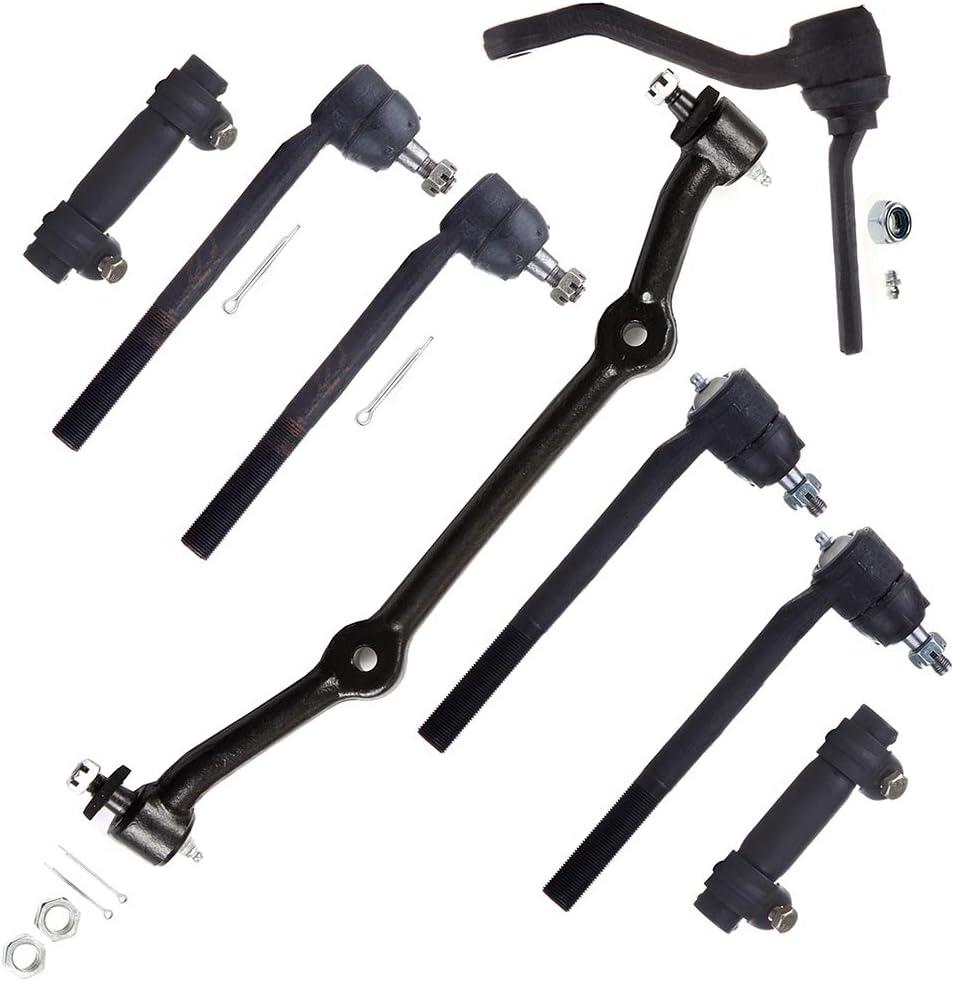 ECCPP Suspension Kit Front Inner Outer Tie Rod End for Chevy S10 1996-2003