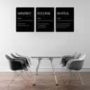 Inspiring Hustle Painting Prints Motivational Black Quotes Success Noun Posters Office Wall Decor Artwork Inspirational Canvas Wall Art Home Living Room Bedroom Framed Artwork (48" Wx24 H), 24"Hx48"W