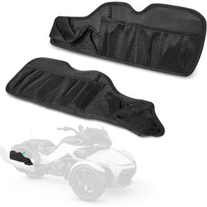 Side Trunk Lid Organizer with 3 Large-Capacity Mesh Pockets, 2 Pack Detachable Removable Storage Bag, Fit for Can Am Spyder F3-L/F3-T 2016-2025