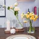 12Pcs TBWIND Glass Cylinder Vases for Centerpieces, 6 Inch Clear Flower Vases for Wedding Decorations and Indoor Home Decor, Hurricane Candle Holder for Table Shelf, Party