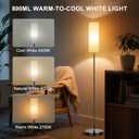 FRIDEKO HOME 2 Pack Floor Lamps for Living Room, Dimmable Colors Temperature & Brightness, Modern Floor Lamp with Remote, Tall Standing Lamps for Living Room Bedroom Office, Beige Shade 9W Smart Bulb