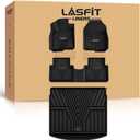 LASFIT Floor Mats & Trunk Mat for Honda CR-V 2017-2022 (NOT for Hybrid), All Weather Protection TPE Floor Liners 1st & 2nd Row & Cargo Mat Full Set, Black