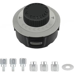 Universal Weed Eater Head,Easy Change Trimmer Head Replacement Weed Wacker Head Compatible with Echo Speed Feed 400,Ego,Ryobi,Husqvarna with a Dual Color Line (Grey)