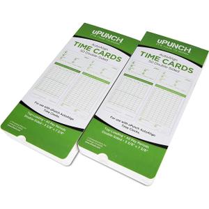 100 uPunch Time Cards for HN3000