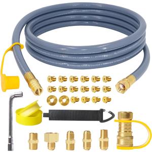 5369 Propane to Natural Gas Conversion Kit, 12FT 3/8" ID Natural Gas Hose with Quick Connect, for weber, char-broil, blackstone, Pizza Oven, Fire Pit, Generator, Patio Heater and More NG Appliance