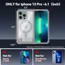 2 x KPV for iPhone 13 Pro Case with 2 Screen Protector,Compatible with Magsafe,iPhone 13 Pro Magnetic Case Clear with Stand (Silver)