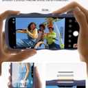 ORNARTO for iPhone 17 Pro Max Case for Women Girls Cute Wave Edge | Camera Control Button | Shockproof Liquid Silicone Phone Case for iPhone 17 Pro Max 6.9", Stormy Blue